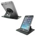 Rotatable Flip Stand Plastic Hard Case Cover for iPad Mini 1/2/3 - Grey