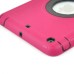 Rotatable Flip Stand Plastic Hard Case Cover for iPad Mini 1/2/3 - Magenta