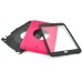 Rotatable Flip Stand Plastic Hard Case Cover for iPad Mini 1/2/3 - Magenta