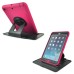 Rotatable Flip Stand Plastic Hard Case Cover for iPad Mini 1/2/3 - Magenta