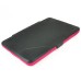 Rotatable Flip Stand Plastic Hard Case Cover for iPad Mini 1/2/3 - Magenta