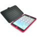 Rotatable Flip Stand Plastic Hard Case Cover for iPad Mini 1/2/3 - Magenta