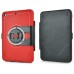 Rotatable Flip Stand Plastic Hard Case Cover for iPad Mini 1/2/3 - Red