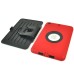 Rotatable Flip Stand Plastic Hard Case Cover for iPad Mini 1/2/3 - Red