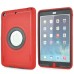 Rotatable Flip Stand Plastic Hard Case Cover for iPad Mini 1/2/3 - Red