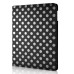 Round Dot Pattern 360 Degree Rotatable Flip Stand Leather Case Cover for iPad 2/3/4 - Black