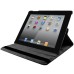 Round Dot Pattern 360 Degree Rotatable Flip Stand Leather Case Cover for iPad 2/3/4 - Black