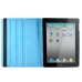 Round Dot Pattern 360 Degree Rotatable Flip Stand Leather Case Cover for iPad 2/3/4 - Blue