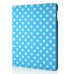 Round Dot Pattern 360 Degree Rotatable Flip Stand Leather Case Cover for iPad 2/3/4 - Blue