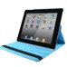 Round Dot Pattern 360 Degree Rotatable Flip Stand Leather Case Cover for iPad 2/3/4 - Blue