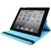 Round Dot Pattern 360 Degree Rotatable Flip Stand Leather Case Cover for iPad 2/3/4 - Blue