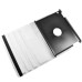 Round Dot Pattern 360 Degree Rotatable Flip Stand Leather Case Cover for iPad 2/3/4 - White