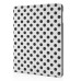 Round Dot Pattern 360 Degree Rotatable Flip Stand Leather Case Cover for iPad 2/3/4 - White