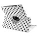 Round Dot Pattern 360 Degree Rotatable Flip Stand Leather Case Cover for iPad 2/3/4 - White