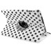 Round Dot Pattern 360 Degree Rotatable Flip Stand Leather Case Cover for iPad 2/3/4 - White