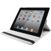 Round Dot Pattern 360 Degree Rotatable Flip Stand Leather Case Cover for iPad 2/3/4 - White