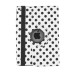 Round Dot Pattern 360 Degree Swivel Rotation Folio Leather Flip Stand Case Cover With Sleep Wake Function For iPad Air 2 (iPad 6)- White