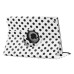 Round Dot Pattern 360 Degree Swivel Rotation Folio Leather Flip Stand Case Cover With Sleep Wake Function For iPad Air 2 (iPad 6)- White