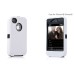 Rugged Hard Plastic Case For iPhone 4S (White)