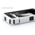 Rugged Hard Plastic Case For iPhone 4S (White)