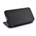 Samsung Galaxy Note 2 Book Style Litchi Flip PU Leather Cover ( Front & Back ) - Black