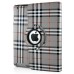 Scotland Grid Pattern 360 Degree Rotatable Flip Stand Leather Case Cover for iPad 2/3/4 - Grey