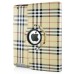 Scotland Grid Pattern 360 Degree Rotatable Flip Stand Leather Case Cover for iPad 2/3/4 - Khaki