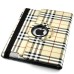 Scotland Grid Pattern 360 Degree Rotatable Flip Stand Leather Case Cover for iPad 2/3/4 - Khaki