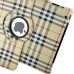 Scotland Grid Pattern 360 Degree Rotatable Flip Stand Leather Case Cover for iPad 2/3/4 - Khaki