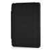 Separate Piece Tri-Fold PU Leather Flip Smart Cover PC Clear Back Stand Smart Case  For iPad Mini 4 - Black