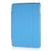 Separate Piece Tri-Fold PU Leather Flip Smart Cover PC Clear Back Stand Smart Case  For iPad Mini 4 - Blue