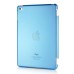 Separate Piece Tri-Fold PU Leather Flip Smart Cover PC Clear Back Stand Smart Case  For iPad Mini 4 - Blue