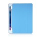 Separate Piece Tri-Fold PU Leather Flip Smart Cover PC Clear Back Stand Smart Case  For iPad Mini 4 - Blue