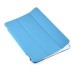 Separate Piece Tri-Fold PU Leather Flip Smart Cover PC Clear Back Stand Smart Case  For iPad Mini 4 - Blue