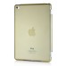 Separate Piece Tri-Fold PU Leather Flip Smart Cover PC Clear Back Stand Smart Case  For iPad Mini 4 - Gold