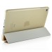 Separate Piece Tri-Fold PU Leather Flip Smart Cover PC Clear Back Stand Smart Case  For iPad Mini 4 - Gold