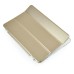 Separate Piece Tri-Fold PU Leather Flip Smart Cover PC Clear Back Stand Smart Case  For iPad Mini 4 - Gold