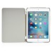 Separate Piece Tri-Fold PU Leather Flip Smart Cover PC Clear Back Stand Smart Case  For iPad Mini 4 - Gold