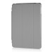 Separate Piece Tri-Fold PU Leather Flip Smart Cover PC Clear Back Stand Smart Case  For iPad Mini 4 - Grey