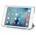 Separate Piece Tri-Fold PU Leather Flip Smart Cover PC Clear Back Stand Smart Case  For iPad Mini 4 - Grey