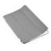 Separate Piece Tri-Fold PU Leather Flip Smart Cover PC Clear Back Stand Smart Case  For iPad Mini 4 - Grey