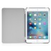 Separate Piece Tri-Fold PU Leather Flip Smart Cover PC Clear Back Stand Smart Case  For iPad Mini 4 - Grey