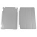 Separate Piece Tri-Fold PU Leather Flip Smart Cover PC Clear Back Stand Smart Case  For iPad Mini 4 - Grey