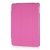 Separate Piece Tri-Fold PU Leather Flip Smart Cover PC Clear Back Stand Smart Case  For iPad Mini 4 - Pink