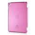 Separate Piece Tri-Fold PU Leather Flip Smart Cover PC Clear Back Stand Smart Case  For iPad Mini 4 - Pink