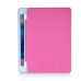 Separate Piece Tri-Fold PU Leather Flip Smart Cover PC Clear Back Stand Smart Case  For iPad Mini 4 - Pink