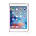 Separate Piece Tri-Fold PU Leather Flip Smart Cover PC Clear Back Stand Smart Case  For iPad Mini 4 - Pink