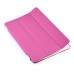 Separate Piece Tri-Fold PU Leather Flip Smart Cover PC Clear Back Stand Smart Case  For iPad Mini 4 - Pink