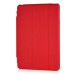 Separate Piece Tri-Fold PU Leather Flip Smart Cover PC Clear Back Stand Smart Case  For iPad Mini 4 - Red