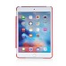 Separate Piece Tri-Fold PU Leather Flip Smart Cover PC Clear Back Stand Smart Case  For iPad Mini 4 - Red